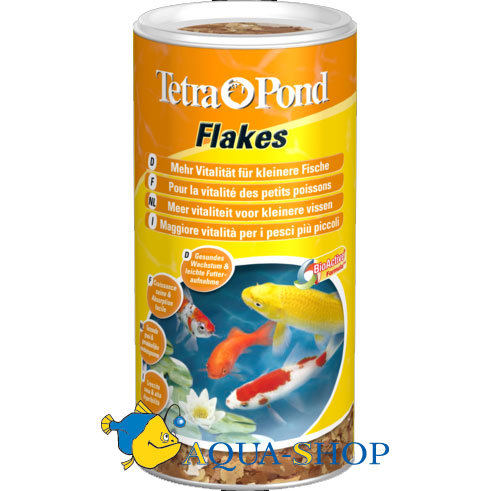 Корм для прудовых рыб Tetra Pond Flakes, хлопья для молодых рыб, 1 л
