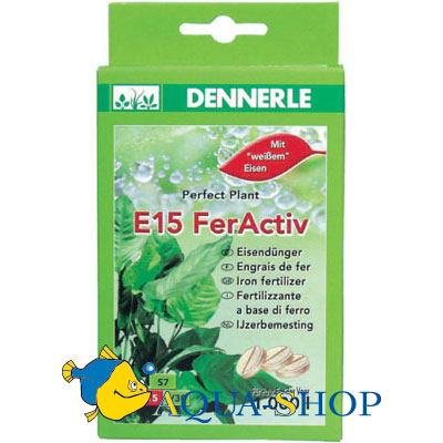 Железосодержащее удобрение для всех аквариумных растений Dennerle Е15 FerActiv, в таблетках 10 шт.