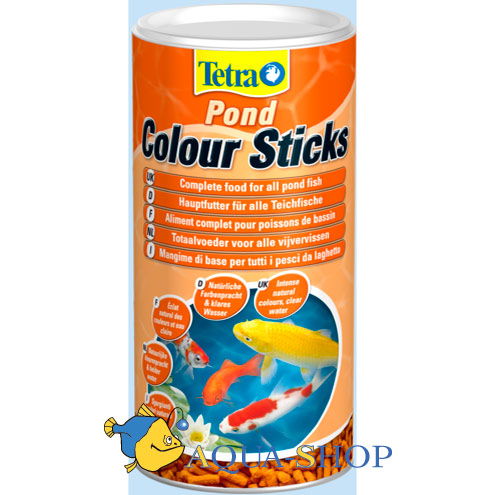Корм для прудовых рыб Tetra Pond Color Sticks, 10 л, гранулы