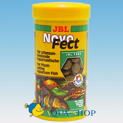 Корм в форме таблеток для растительноядных рыб JBL Novo Fect, 250 мл