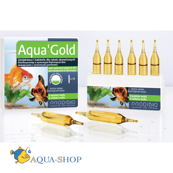 Кондиционер и бактериальная культура для золотых рыбок Prodibio Aqua Gold
