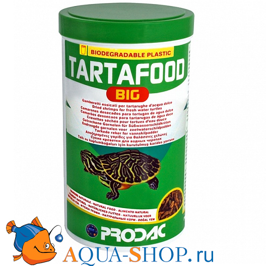 Корм для черепах Prodac Tartafood BIG 1200 мл 150 г из замороженных креветок