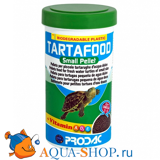 Корм для черепах Prodac Tartafood small  pellet 250 мл 75 г в палочках