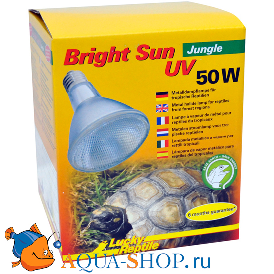 Лампа Lucky Reptile МГ Bright Sun UV Jungle 50Вт, цоколь Е27