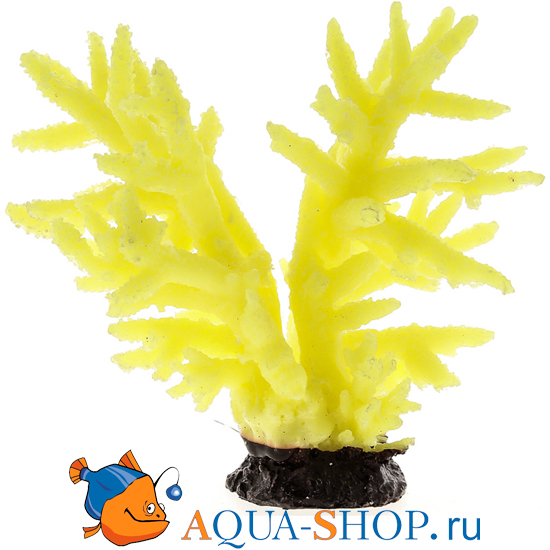 Коралл искусственный желтый 39х38х32 см