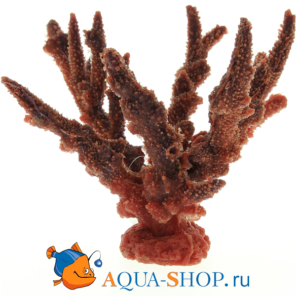 Коралл искусственный 20х16х16 см красный