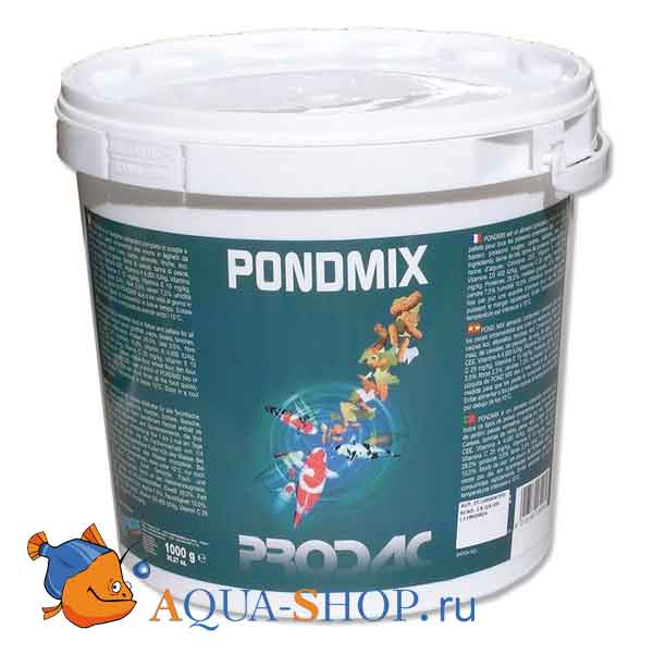 Корм для прудовых рыб Prodac  Pondmix 11,2л 1000г хлопья+палочки