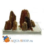 Камень натуральный UDECO "Окаменелое дерево красно-коричневое",30 кг