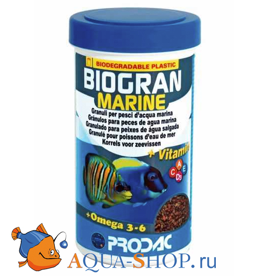 Корм для морских рыб Prodac Biogran Marine 250 мл