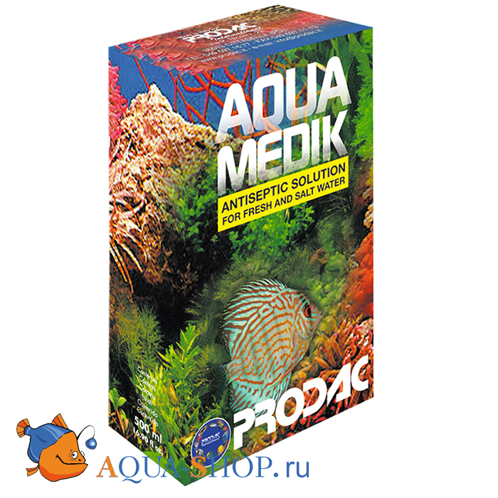 Средство Prodac Aquamedik для обеззараживания воды и профилактики заболеваний рыб 500 мл