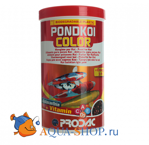 Корм для прудовых рыб Prodac Pondkoi Color 1,2л/400г