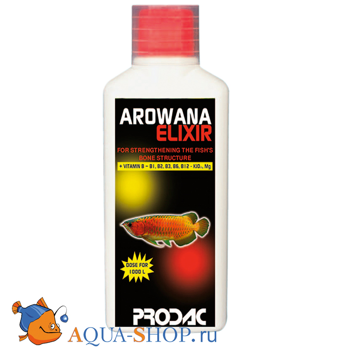 Препарат для арован Prodac Arowana Elixir, йод, магний+витамины группы В, 500 мл
