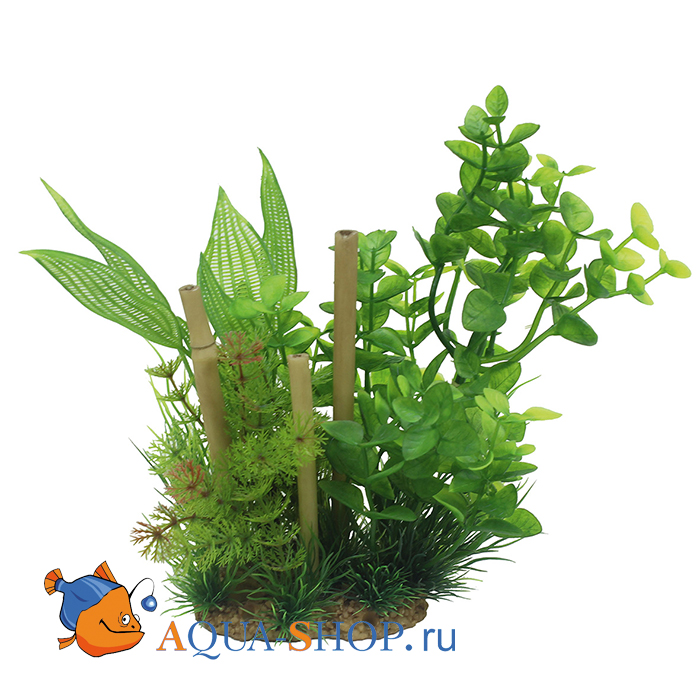 Бакопа. Композиция из искусственных растений ArtUniq с бамбуком, 20 см