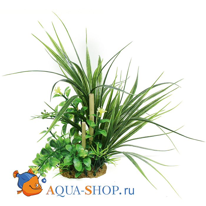 Офиопогон. Композиция из искусственных растений с бамбуком ArtUniq, 20 см