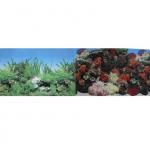 Фон для аквариума двухсторонний Кораллы/Растительный 30х60 см