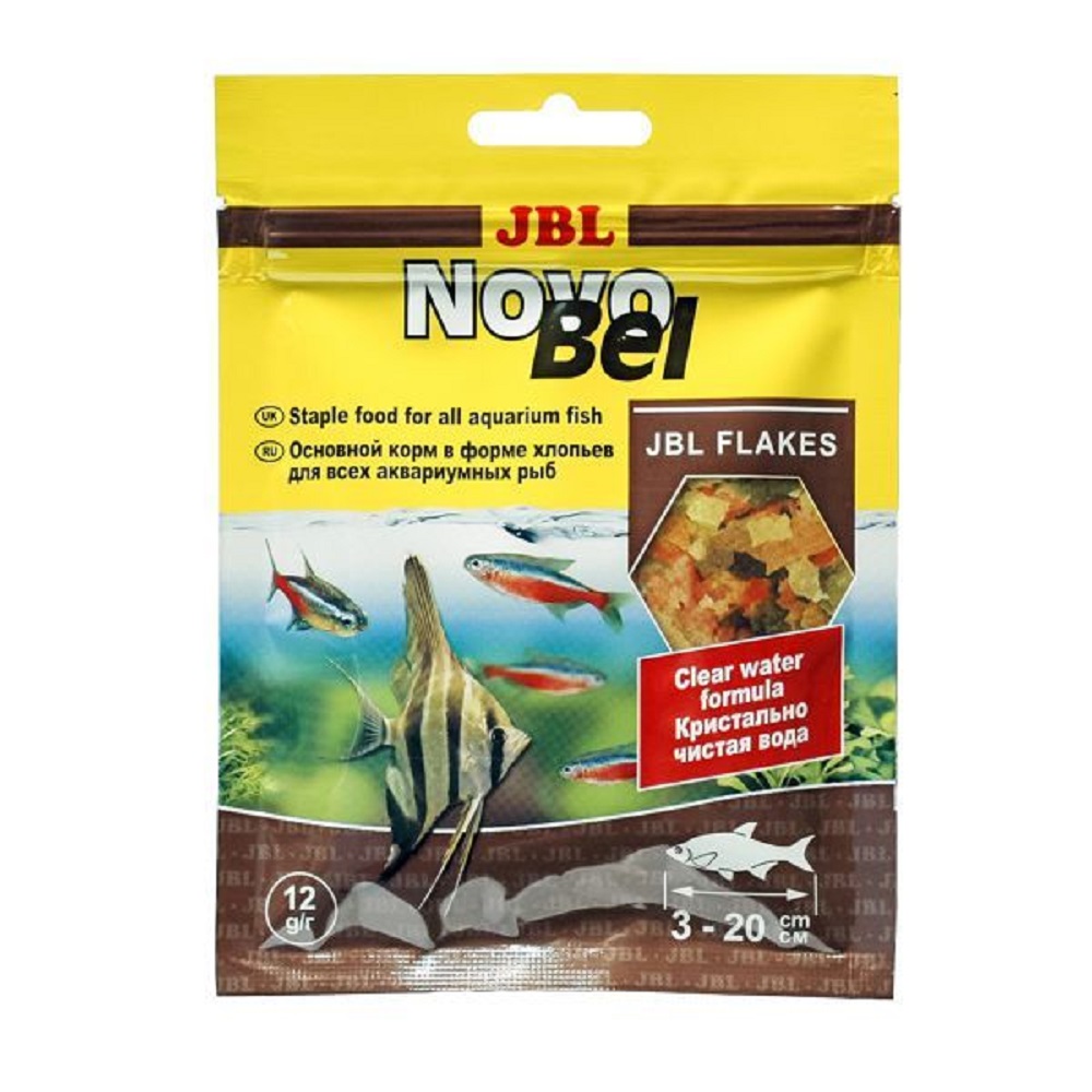 JBL NovoBel - Основной корм в форме хлопьев для пресноводных аквариумных рыб, 12 г