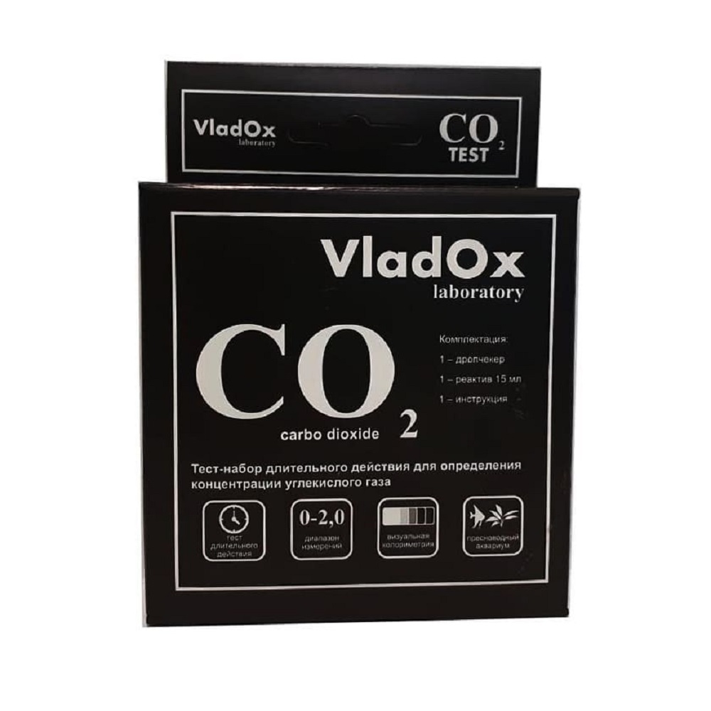 VladOx CO2  тест - профессиональный набор для измерения концентрации углекислого газа
