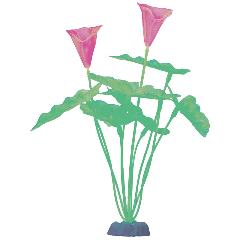 Растение  пластиковое GLOFISH зеленое флуоресцентное 40 см
