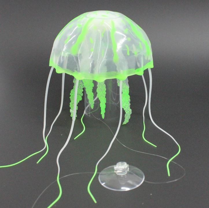 Декор "Медуза" плавающая зеленая 10,5*20 см