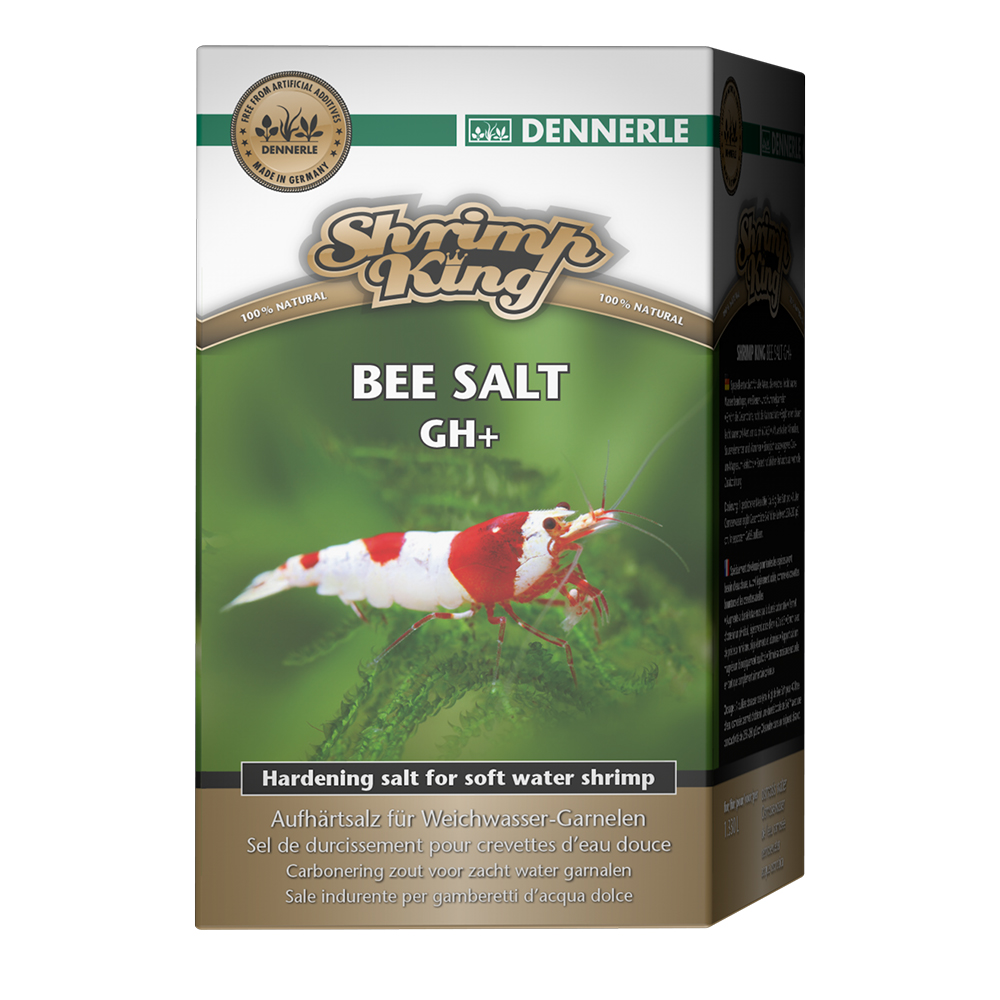 Соль минеральная Dennerle Shrimp King Bee Salt GH+ для повышения общей жесткости воды в аквариумах с креветками, 1000 г