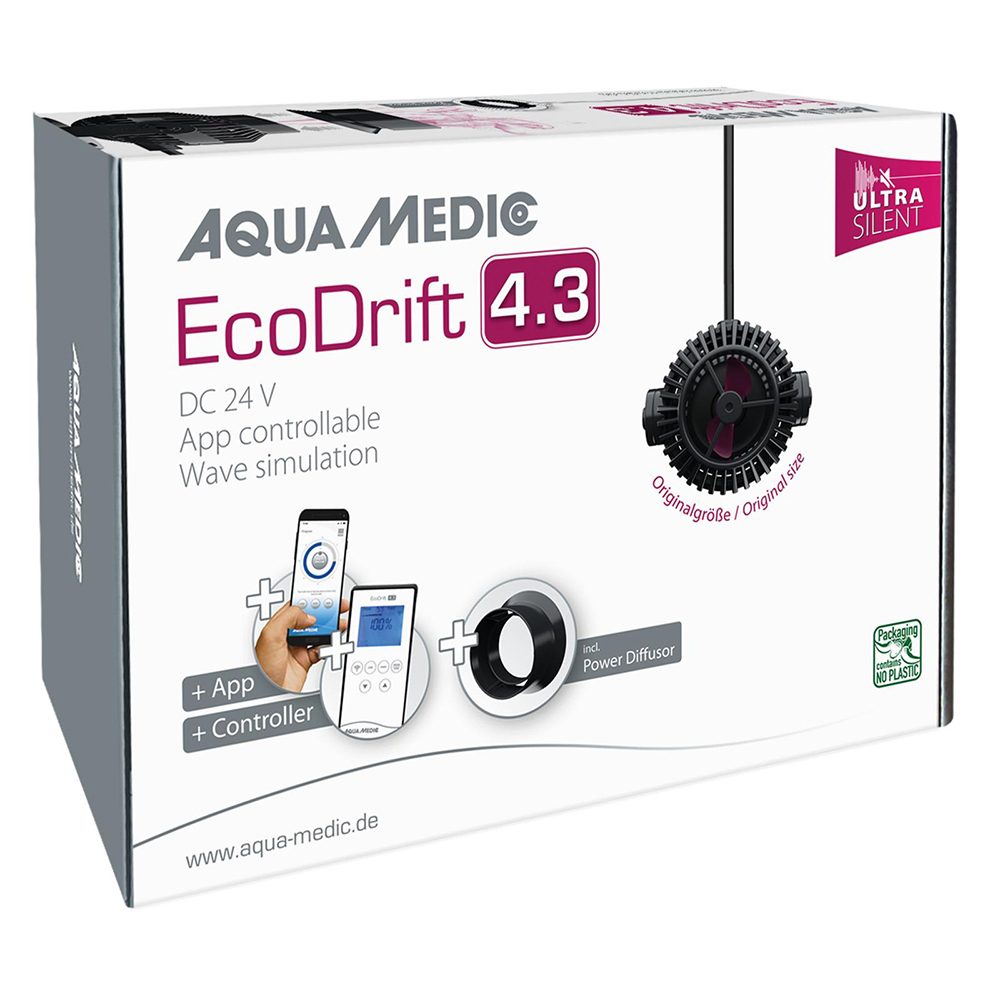 Помпа  перемешивающая Aqua Medic EcoDrift 4.3, 800-4000 л/ч, 3-10Вт, с контроллером и магнитным держателем