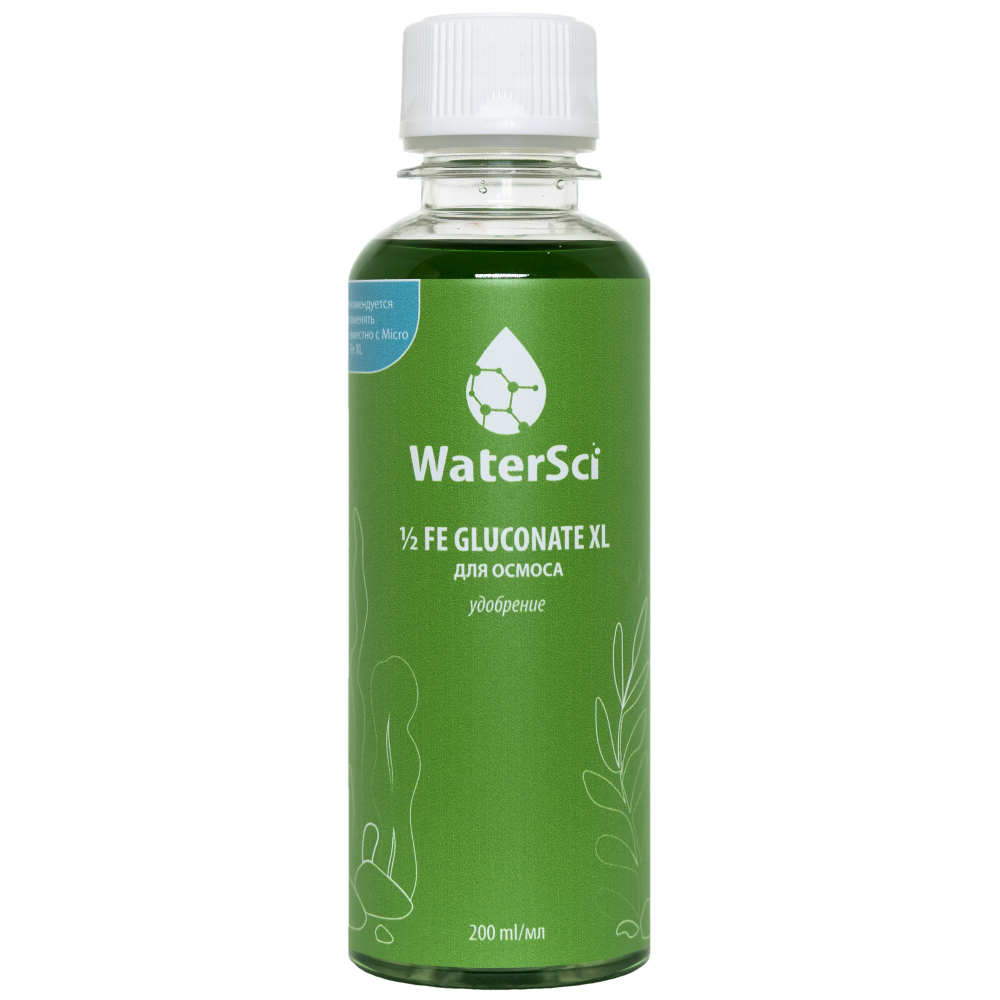 Удобрение для растений WaterSci Fe gluconate XL (глюконат железа) 200мл