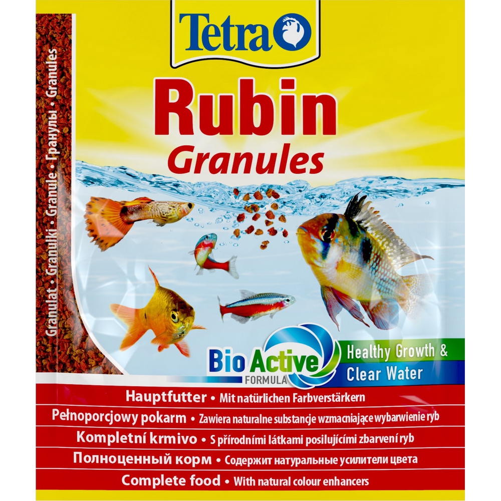 Корм для рыб TetraRubin Granules Sachet гранулы, пакет 15гр (годен до 10.2022)