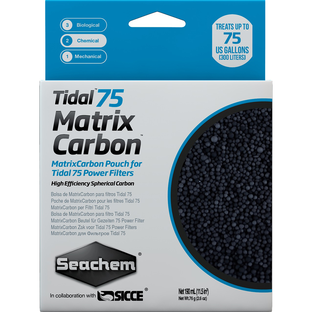 Уголь Seachem Matrix Carbon для рюкзачного фильтра Seachem Tidal 75