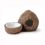 Поилка с укрытием кокос EXO TERRA Coconut Hide & Water Dish 14х24х13 см.